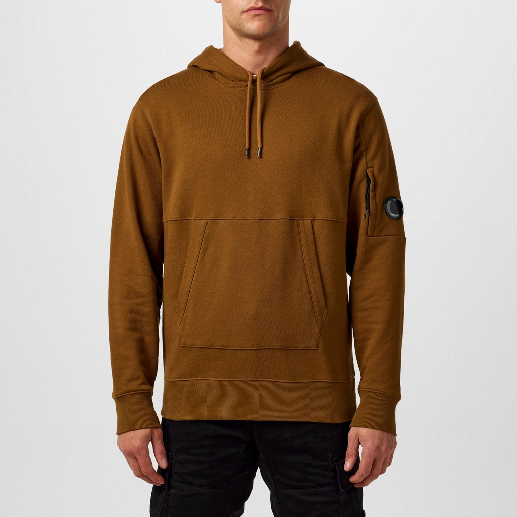 CP Company Diagonal Raised Fleece Hoodie - Toffee 351